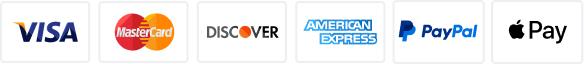 We accept Visa, Mastercard, Discover, American Express, PayPal